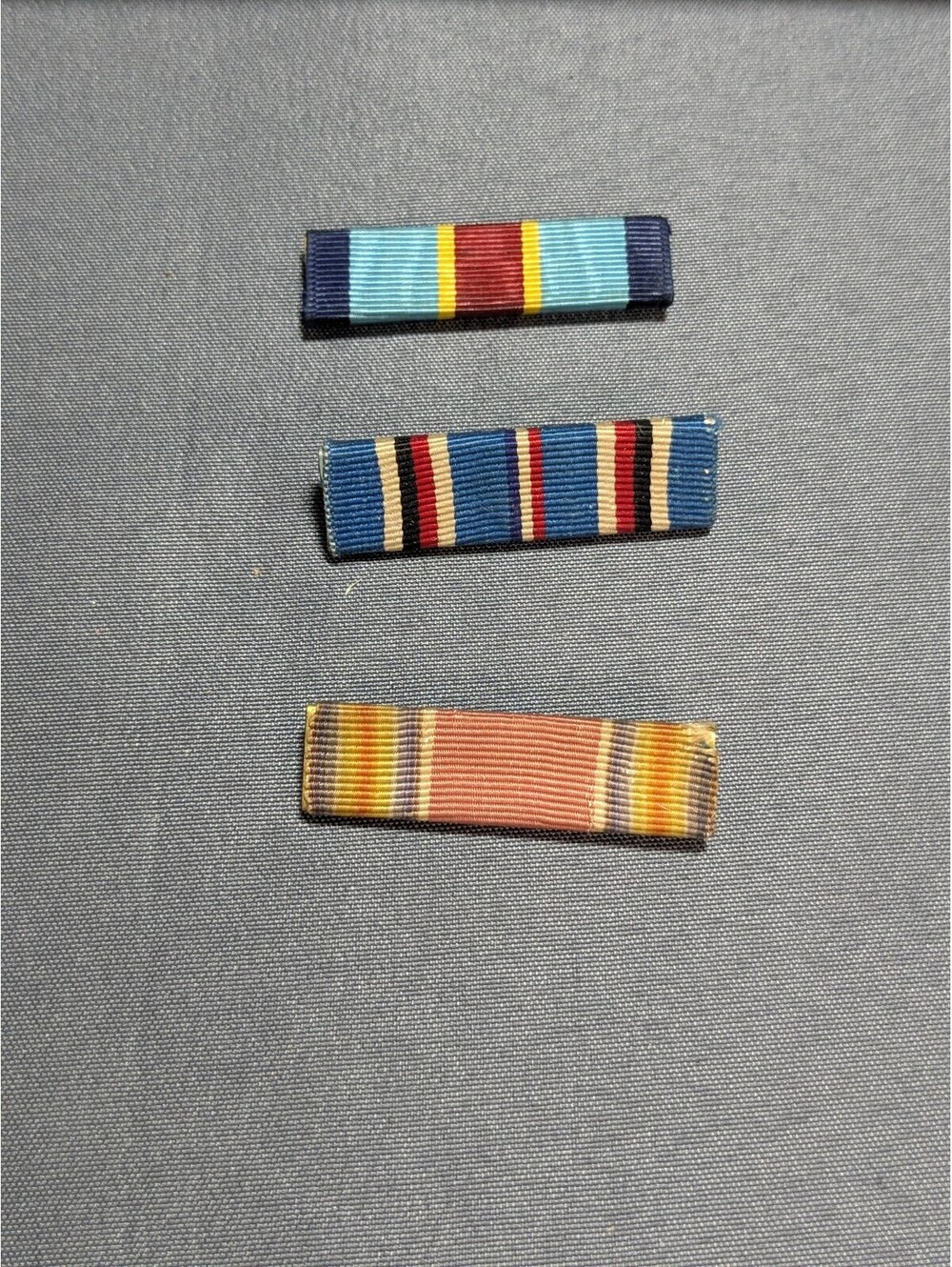 Set of 3 Vintage Military Ribbon Bars